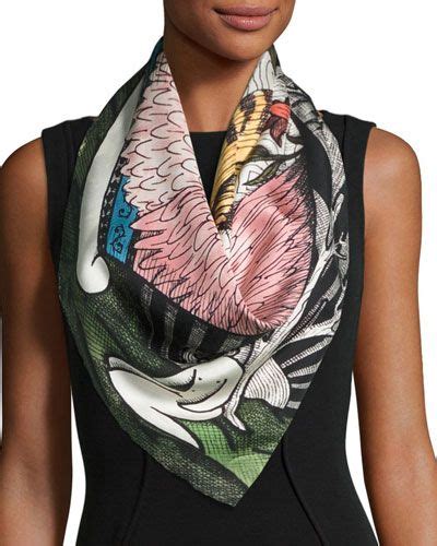 gucci moth scarf|gucci silk neck handbags.